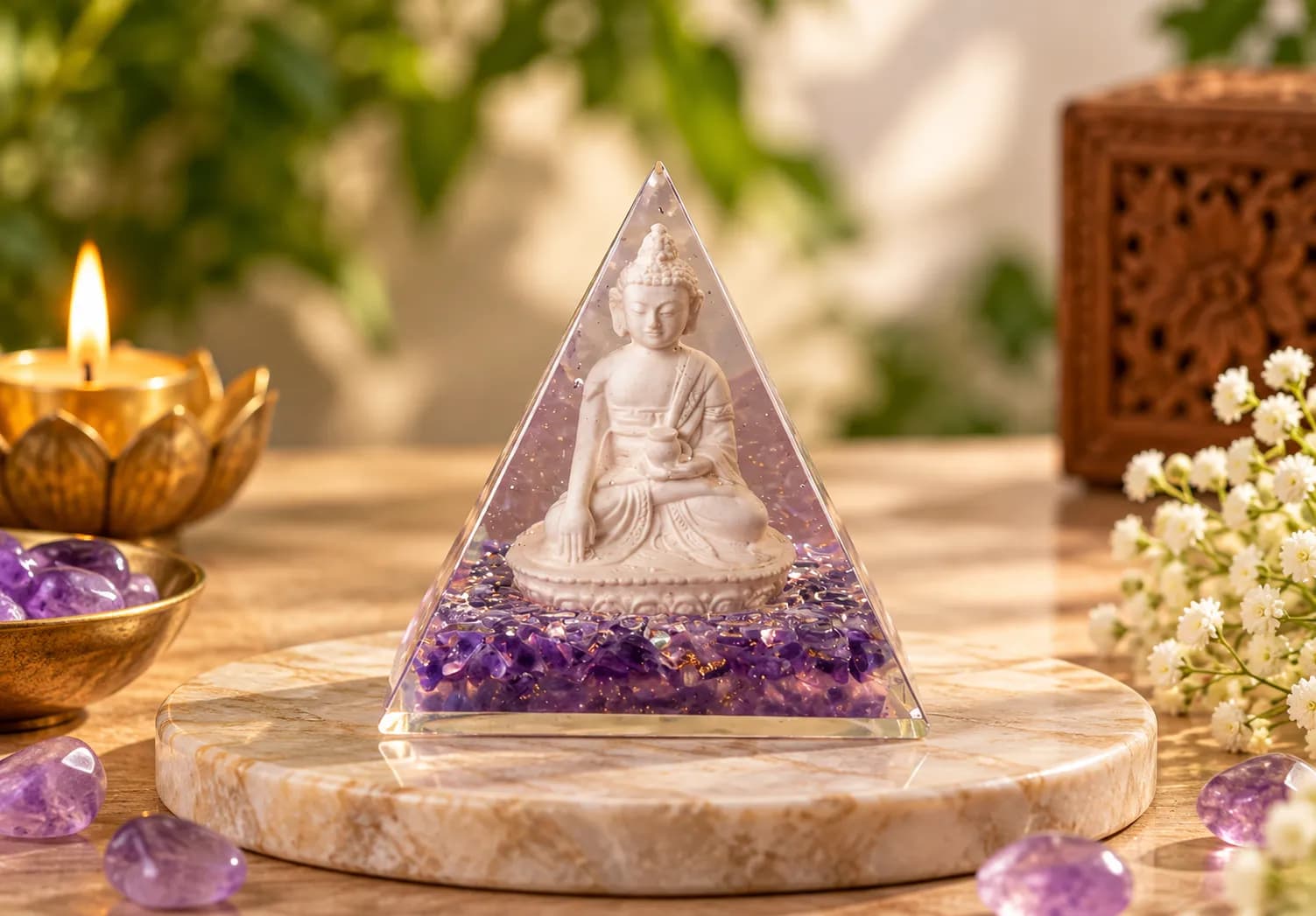 Lapis Orgonite Pyramid
